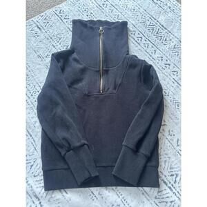 Better Together Black Half-Zip Pullover Sweatshirt, Size Small